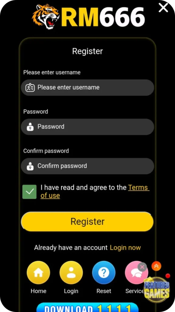 RM666 Game APK, registration, login and gaming 