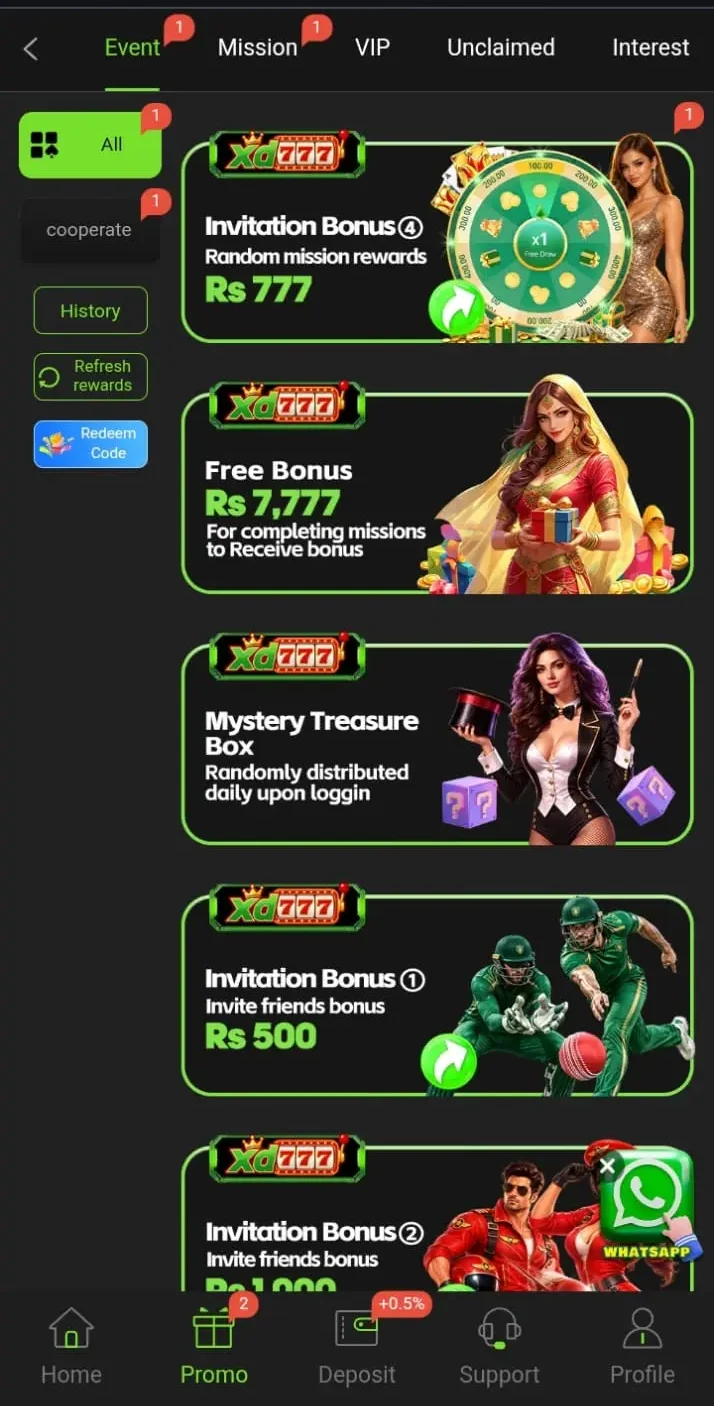 xd777 game bonus